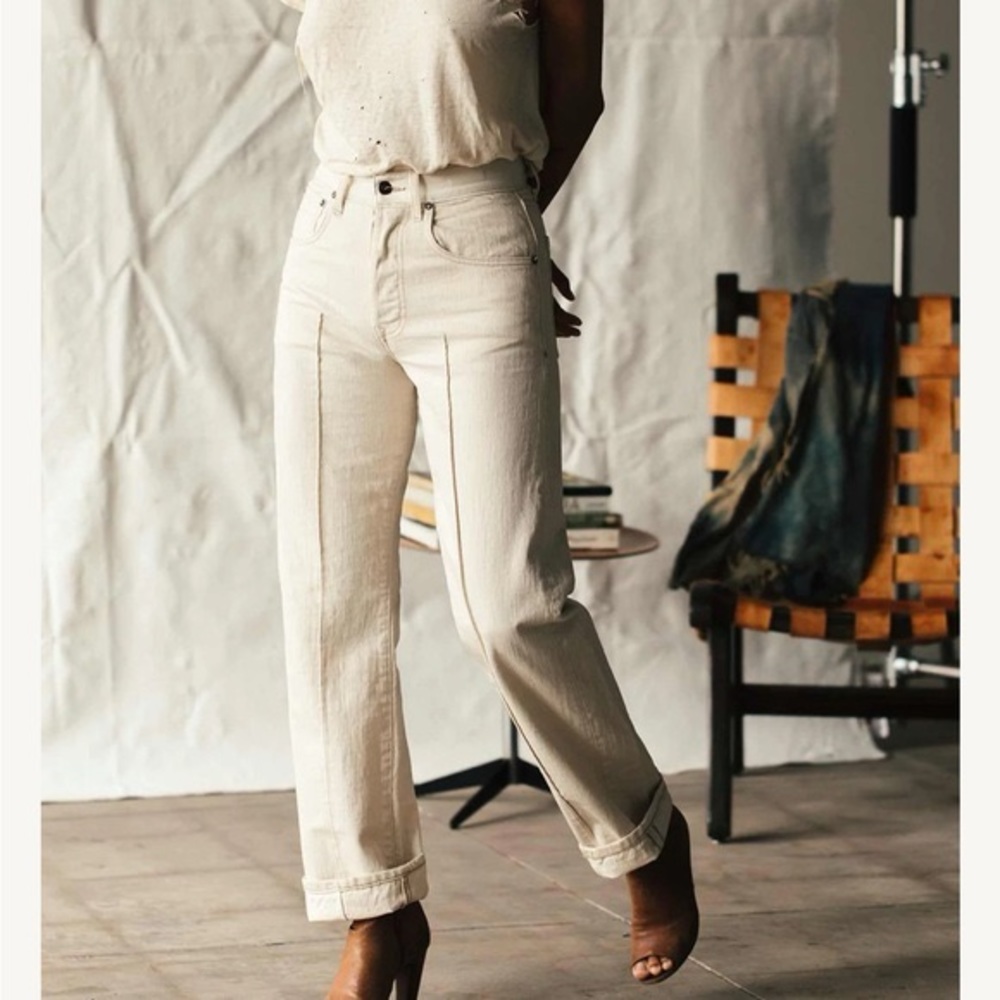 Imogene + willie Wyatt in natural selvedge denim jeans 28 high waist